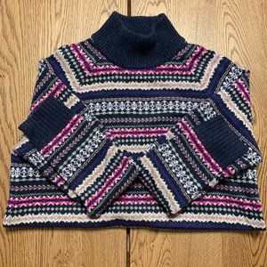 Fair Isle Mock Neck Sweater